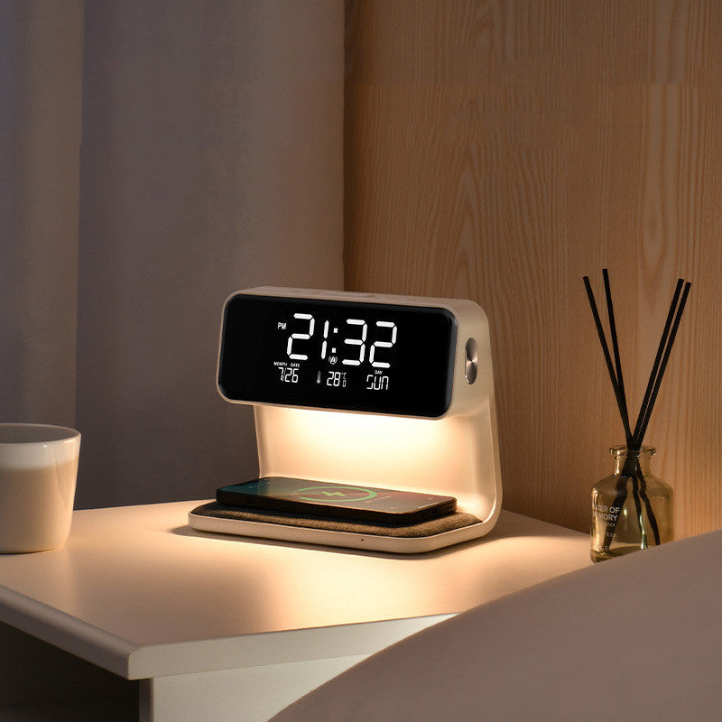 LCD Screen Alarm Clock  Wireless Phone Charger