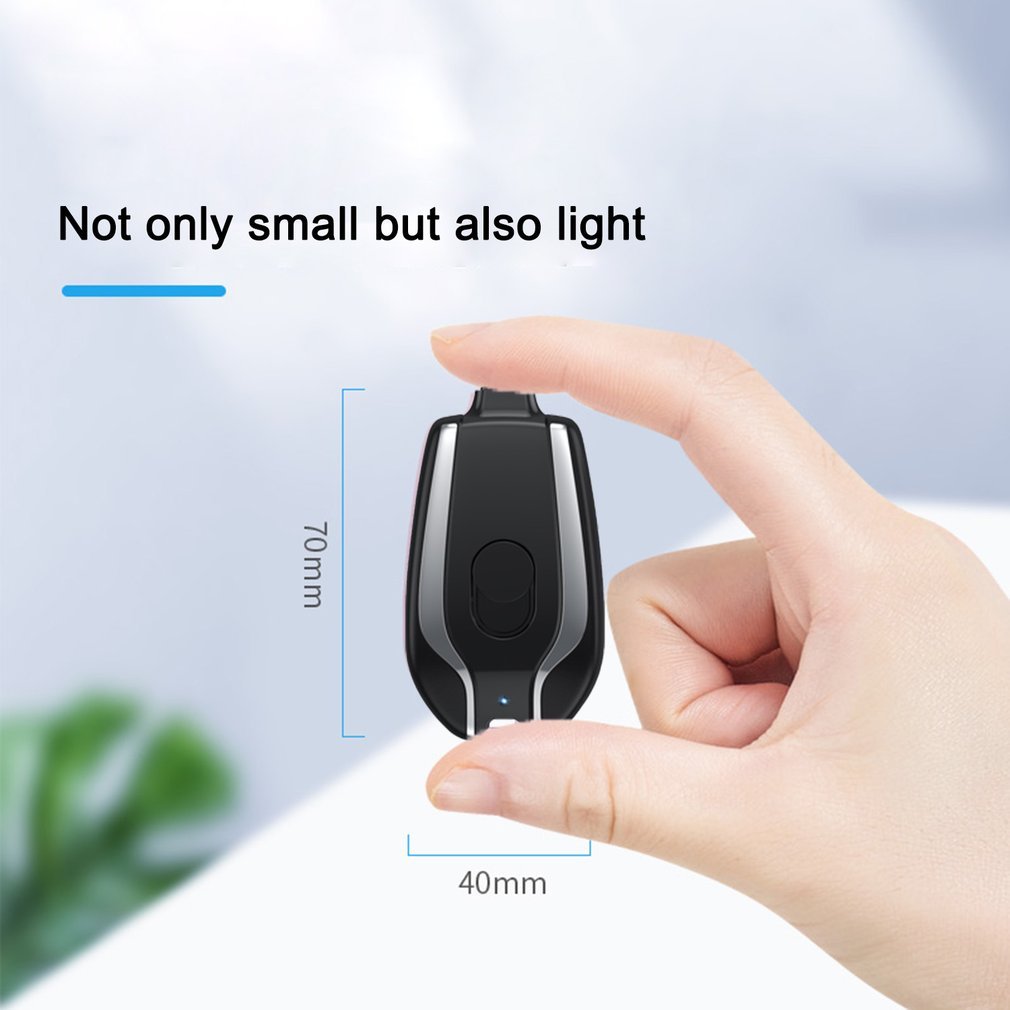 1500mAh Mini Pod Keychain Charger With Type-C
