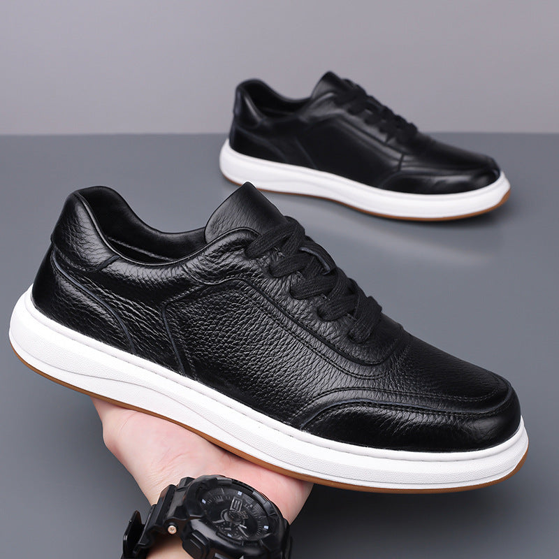 Casual Soft Leather Soft Bottom Men's Sneakers