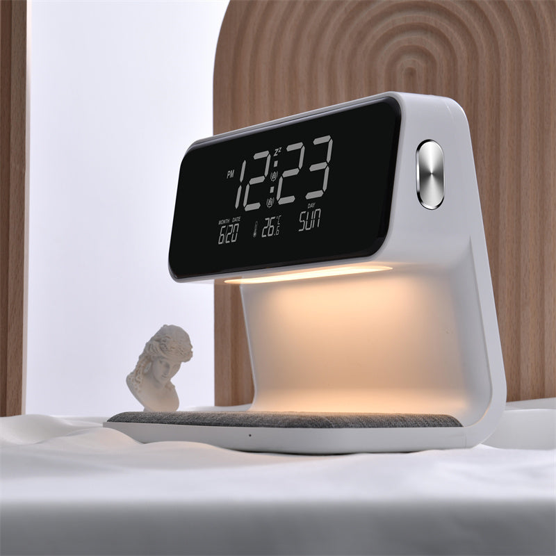 LCD Screen Alarm Clock  Wireless Phone Charger