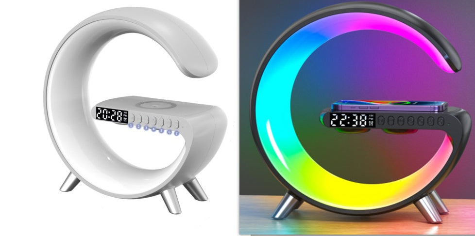 New Intelligent G Shaped LED Lamp Bluetooth Speake Wireless Charger Atmosphere Lamp App Control