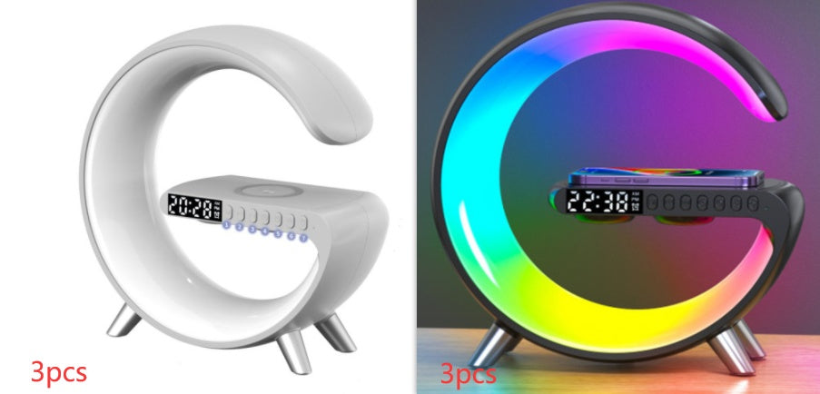 New Intelligent G Shaped LED Lamp Bluetooth Speake Wireless Charger Atmosphere Lamp App Control