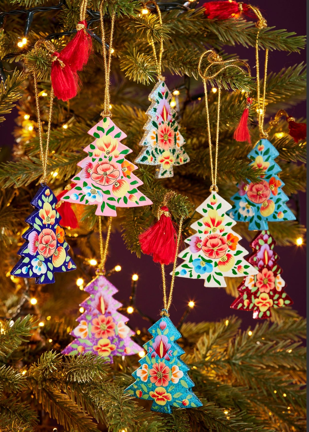 Tree Handpainted Christmas Decoration