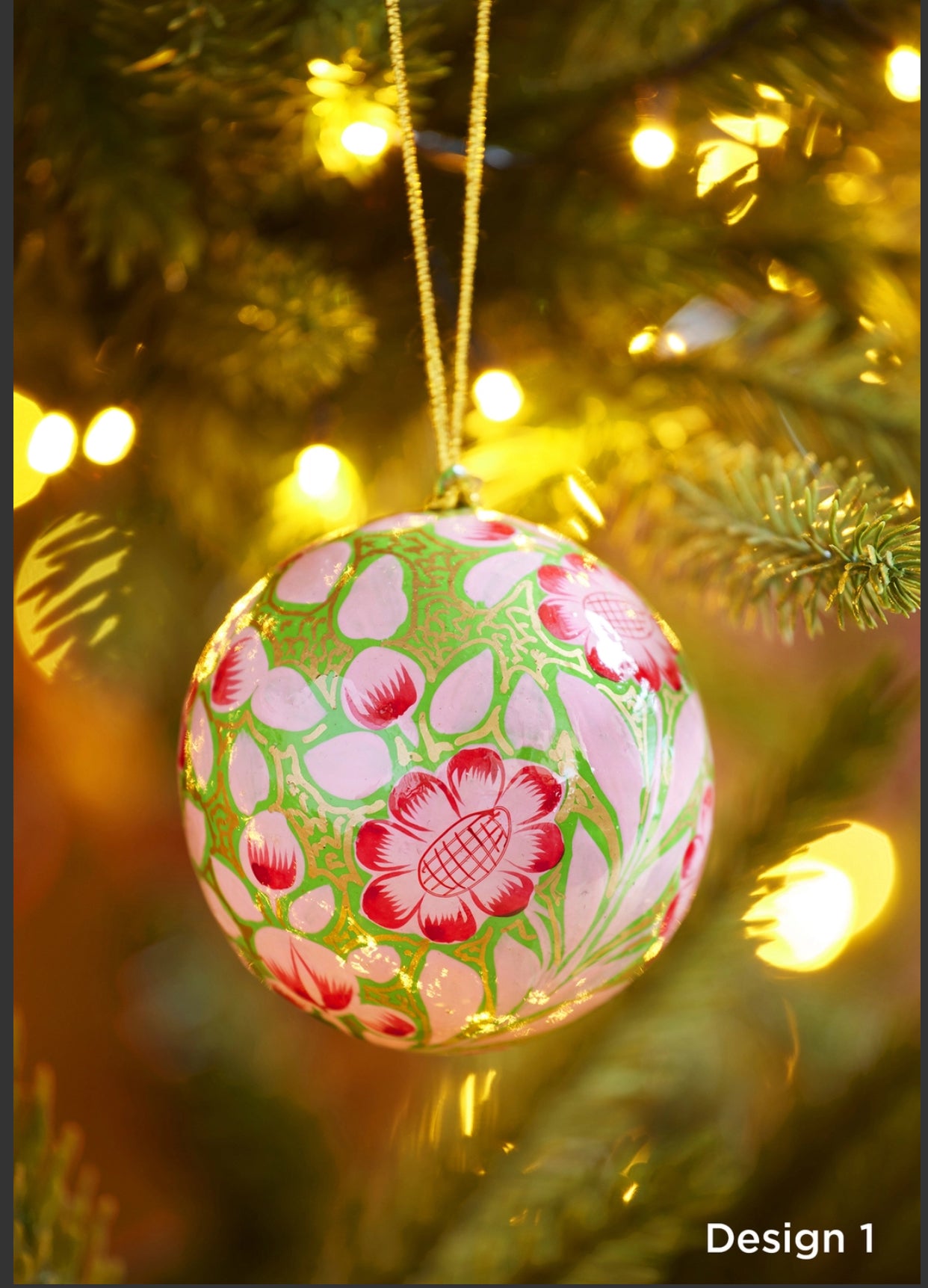 Large Hand Painted Bauble Christmas