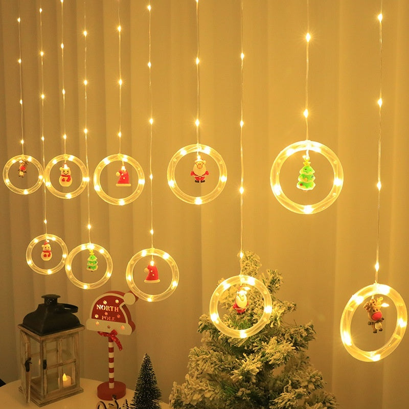 LED Christmas Curtain Lights, Indoor Scene Decoration & Lights