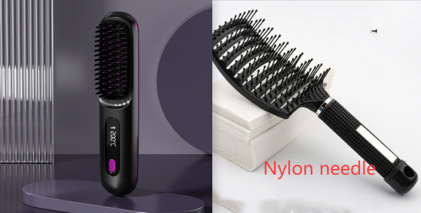 2 In 1 Straight Hair Comb Wireless Hair Straightener