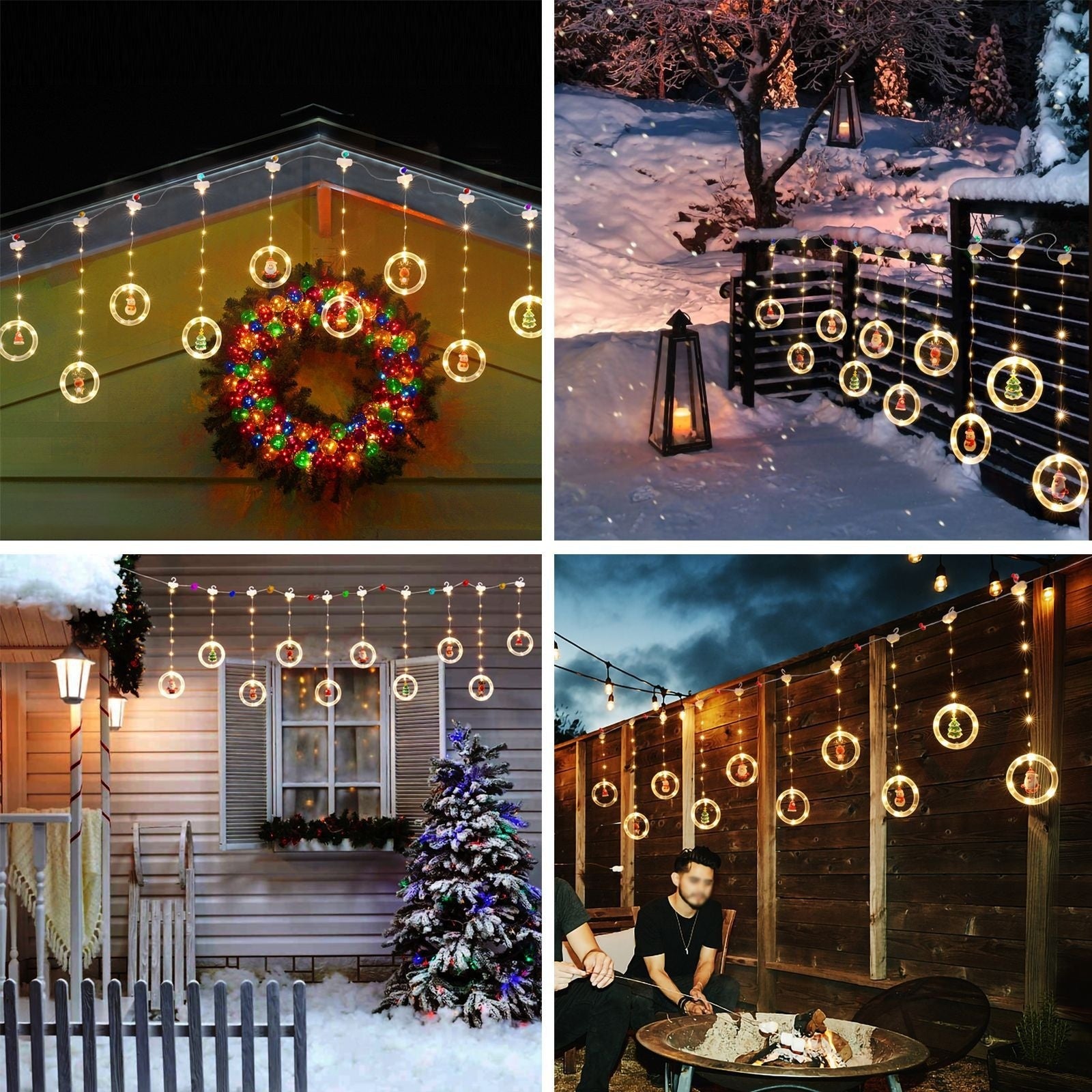 LED Christmas Curtain Lights, Indoor Scene Decoration & Lights